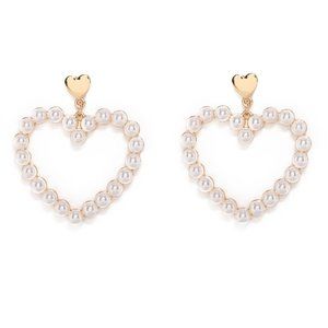 With All My Heart Pearl Earrings